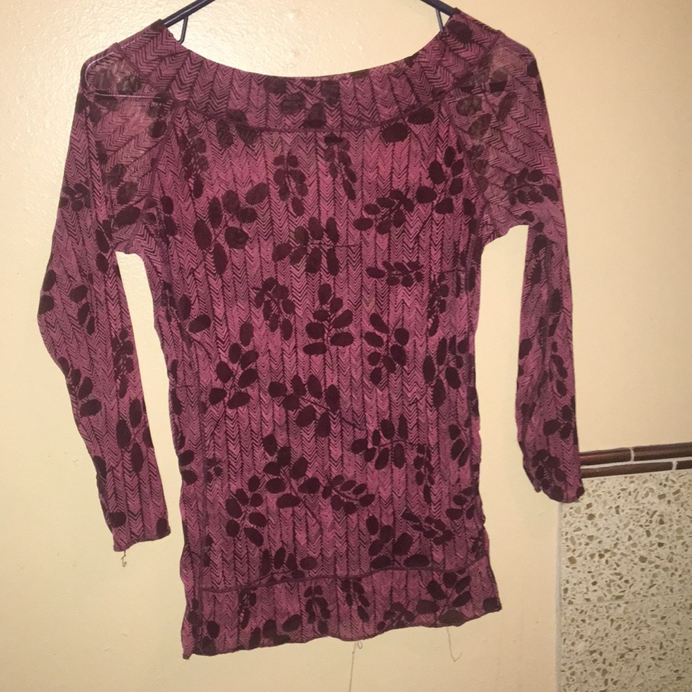 The limited sheer pink blouse top small s